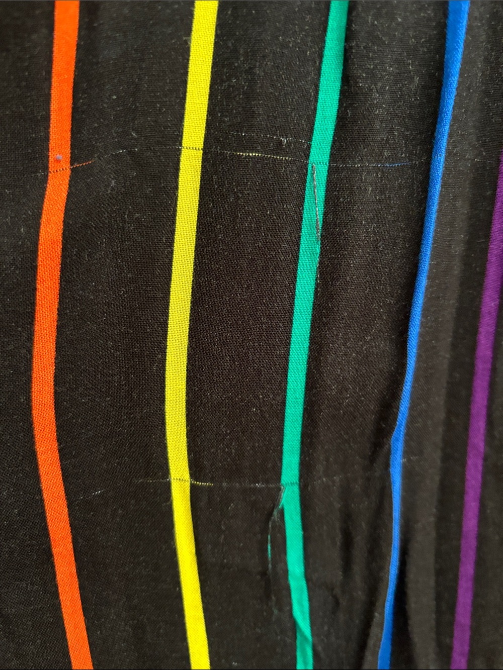 Rainbow Stripe Black Sundress - Unknown Brand - Picture 4 of 4